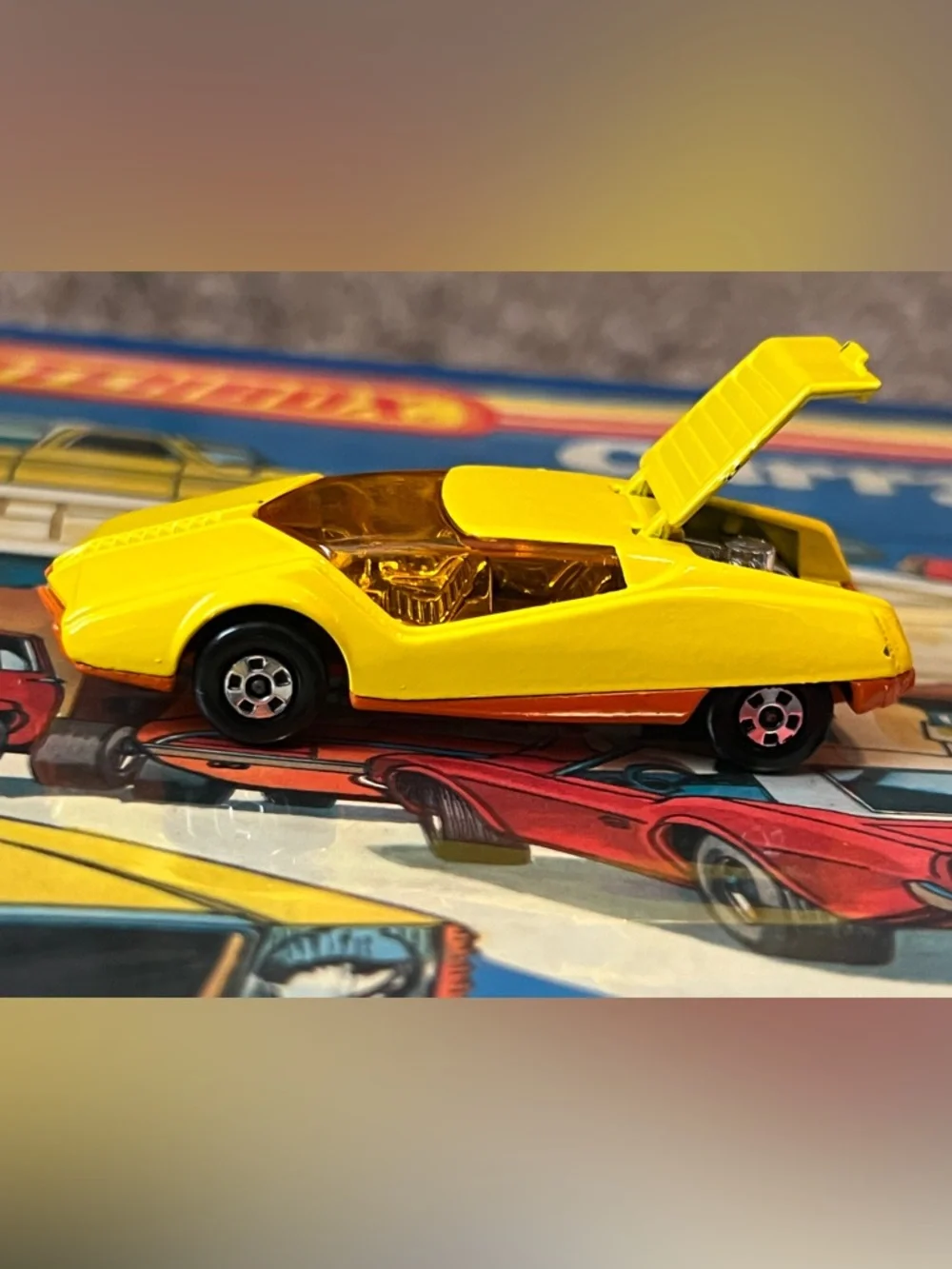 Vintage Matchbox Superfast No. 33 Datsun 128X Yellow 1973 Lesney England